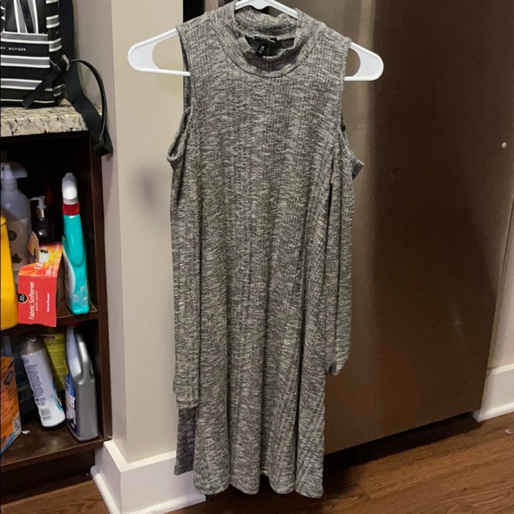 Off the Shoulder Grey Dress